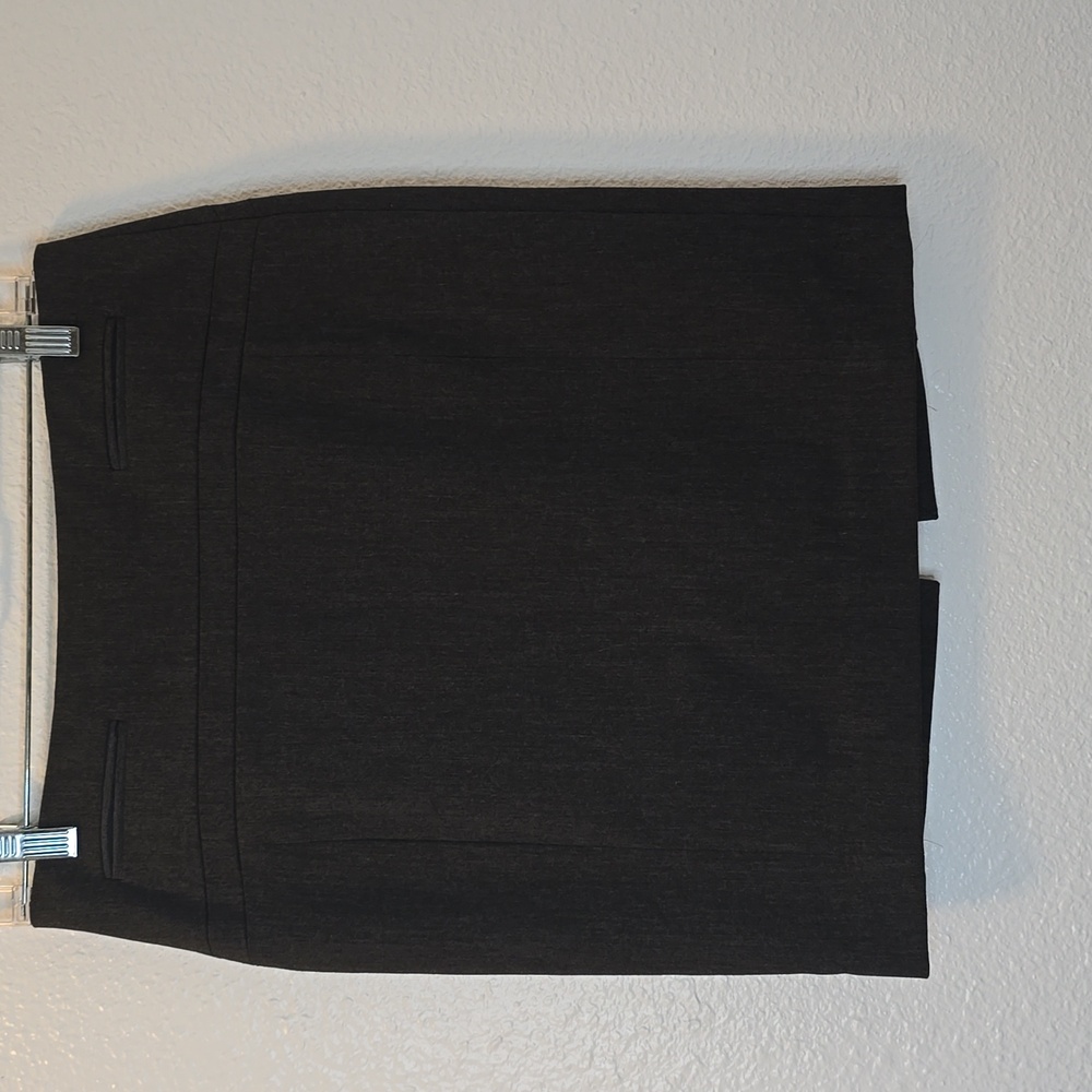 Express Classic Gray Pencil Mini Skirt With Faux Pockets